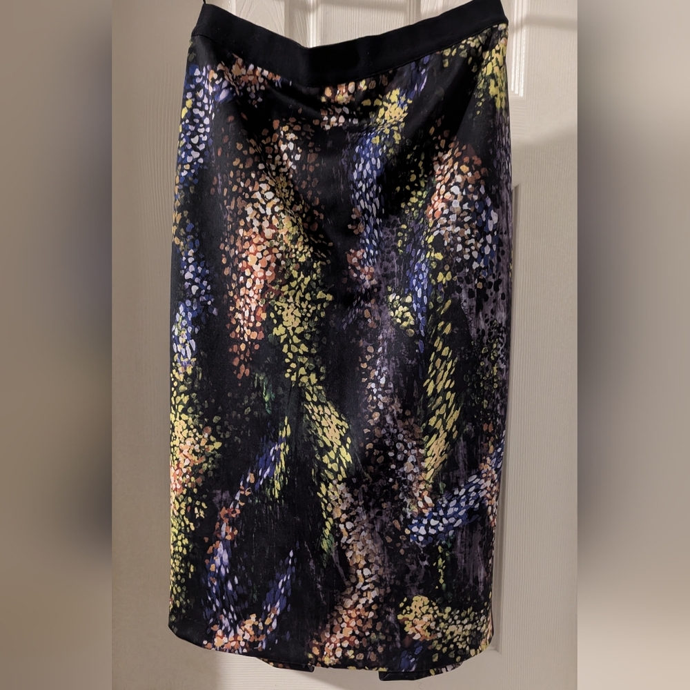 Elegant Black and Multicolor Women's Pencil Skirt